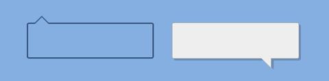 Bubble shapes with border using css border property