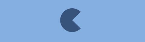 PackMan shape with border using css border property