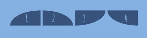 Quarter-ellipse shape using css border-radius property