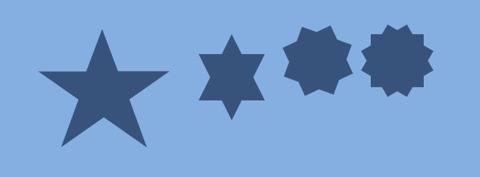 Star shapes using css border property